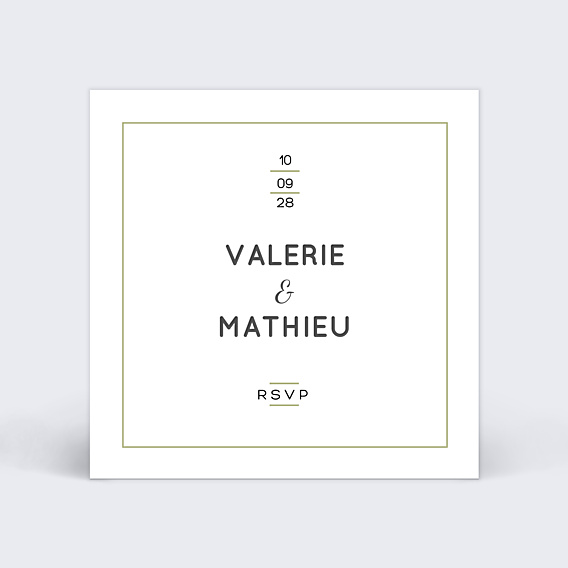 Carton Réponse Mariage Graphique