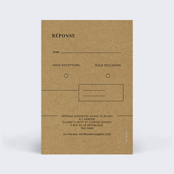 Carton Réponse Mariage Modernkraft