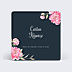 Carton Réponse Mariage Dark Peony Simple