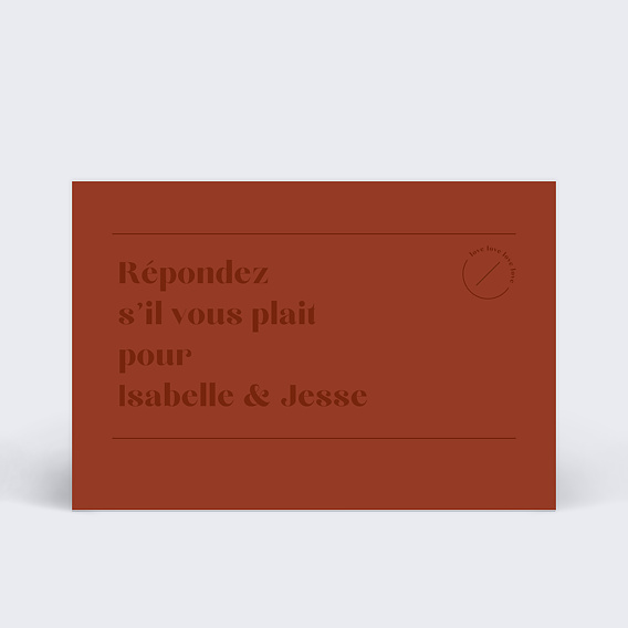 Carton réponse mariage Mister M Jesse Recto