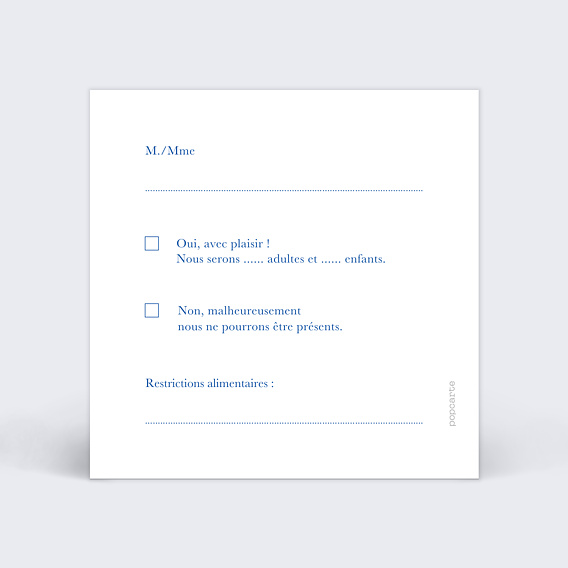 Carton réponse mariage Dolce Vita Verso