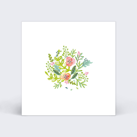 Carton Réponse Mariage Couronne Aquarelle