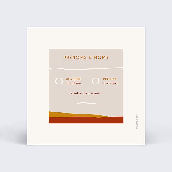 Carton réponse mariage Dream Verso