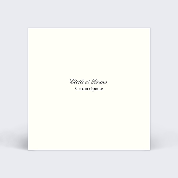 Carton Réponse Mariage Classique Beige