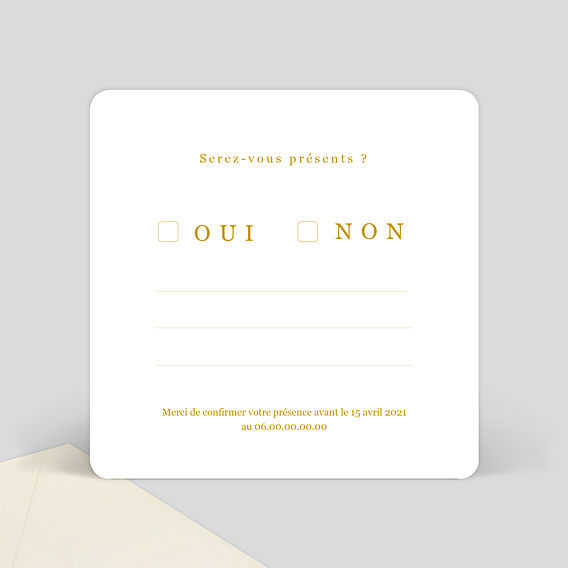 Carton réponse mariage Fairy Lights Verso