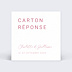 Carton Réponse Mariage Maison Lemoine X Popcarte - Ivory