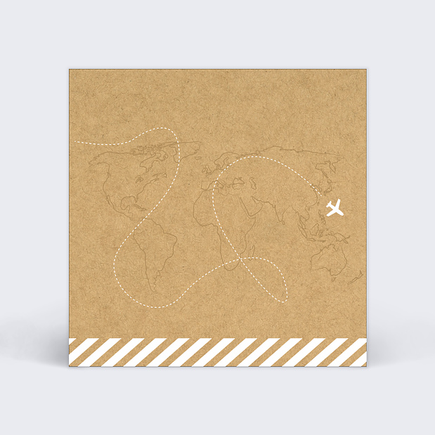 Carte réponse de mariage Ensemble en vadrouille Recto