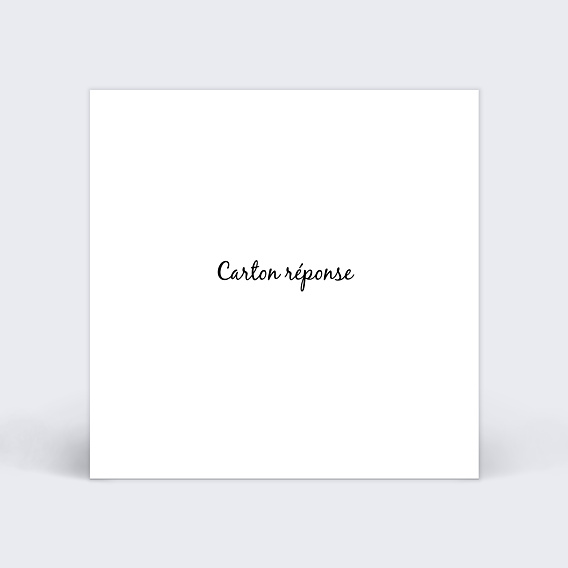 Carton réponse mariage Simple Pêle-mêle