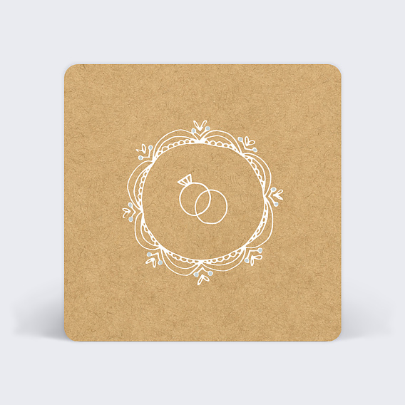 Carte Réponse de Mariage Timeline Dentelle