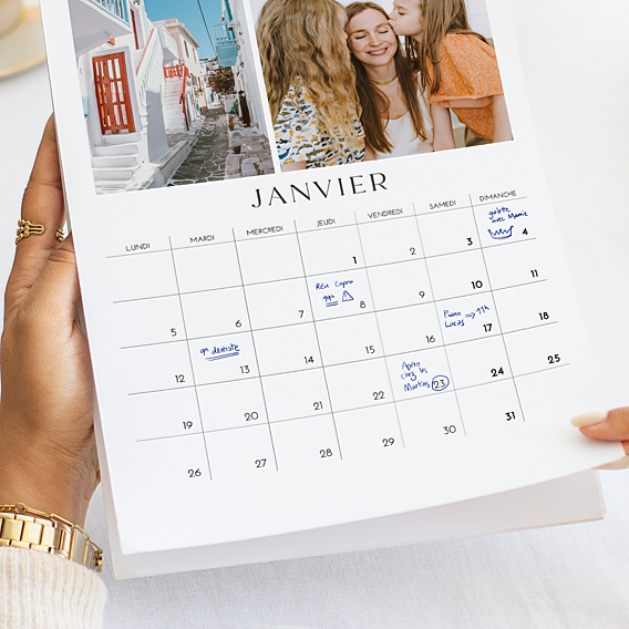 Calendriers Calendrier photo grandes cases