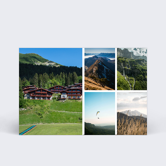 Carte Collaboration Carte multiphoto 5 photos - Les Châlets de Valmorel – été