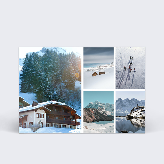 Carte Collaboration Carte multiphoto 5 photos - Les Châlets de Valmorel – hiver