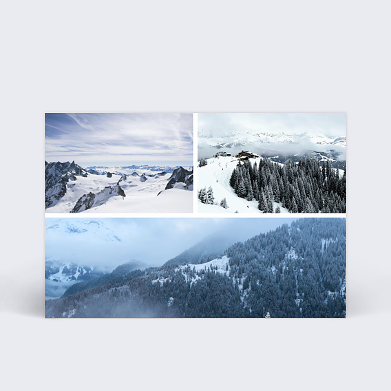 Carte Collaboration Multiphoto horizontale - Les Châlets de Grand Massif – hiver