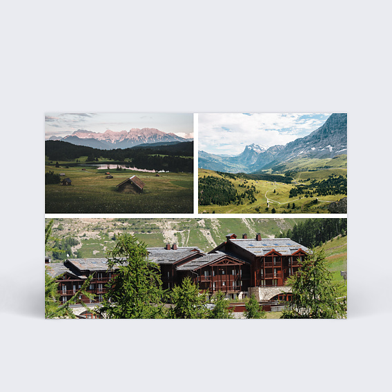 Carte Collaboration Multiphoto horizontale - Val d'Isère - Eté