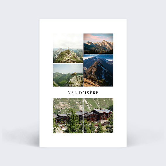 Carte Collaboration Multiphoto - Val d'Isère - Été