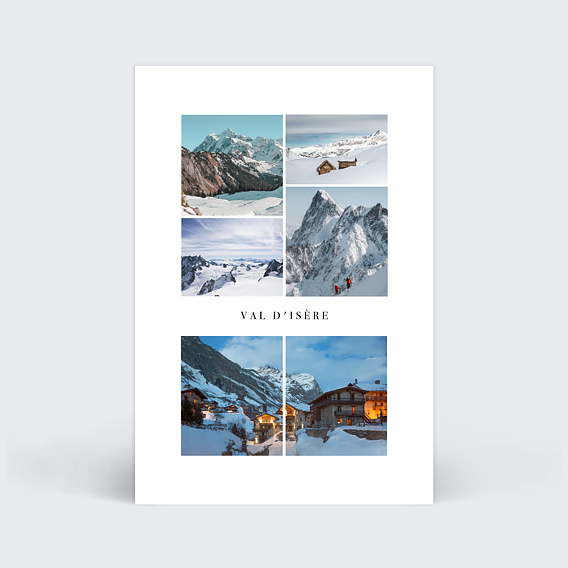Carte Collaboration Multiphoto - Val d'Isère - Hiver