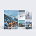 Collaboration Carte multiphoto 5 photos - Val d'Isère - Hiver
