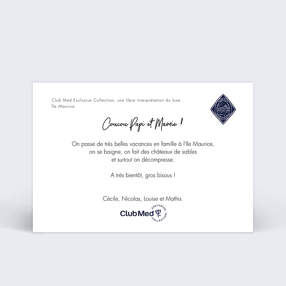 Carte Collaboration Bandeau - Les Villas d’Albion Verso