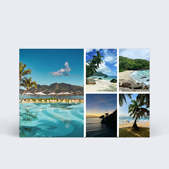 Collaboration Carte multiphoto 5 photos - Seychelles
