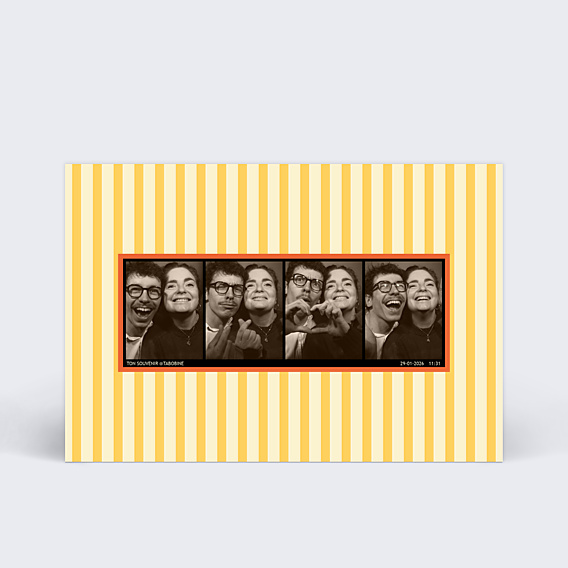Collaboration Tabobine x Popcarte : rayures oranges