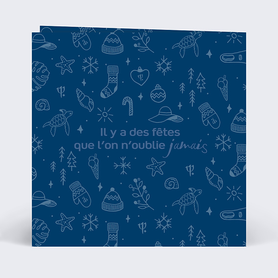 Carte Collaboration Joyeuses Fêtes Club Med Verso