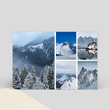 Carte Collaboration Carte multiphoto 5 photos - Les Châlets de Grand Massif – hiver