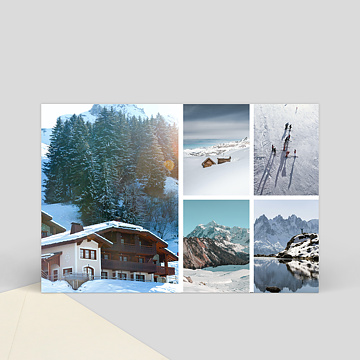 Carte Collaboration Carte multiphoto 5 photos - Les Châlets de Valmorel – hiver