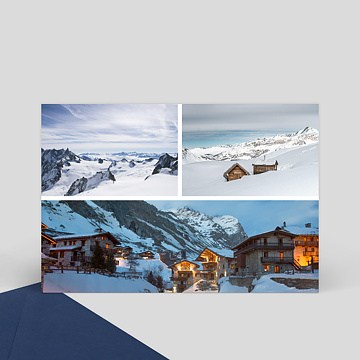 Carte Collaboration Multiphoto horizontale - Val d'Isère - Hiver