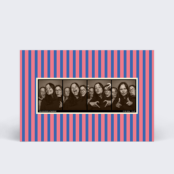 Collaboration Tabobine x Popcarte : rayures bleues