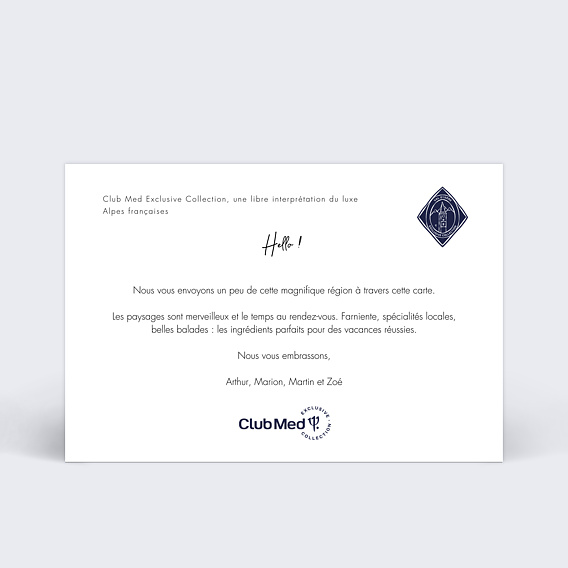 Carte Collaboration Multiphoto - Val d'Isère - Été Verso