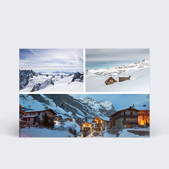 Carte Collaboration Multiphoto horizontale - Val d'Isère - Hiver