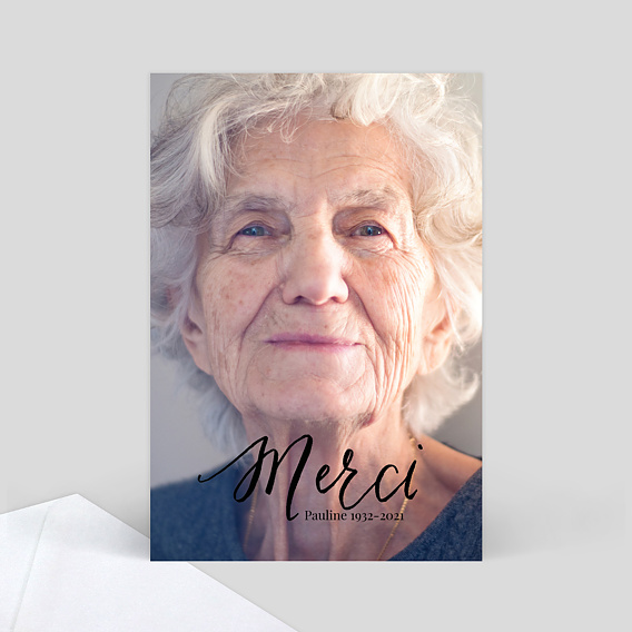 Remerciements Décès Calligraphie