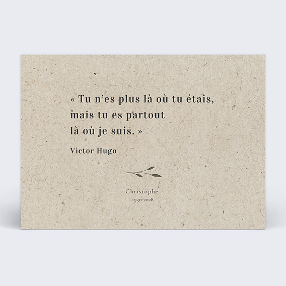Faire part Décès Doux Repos