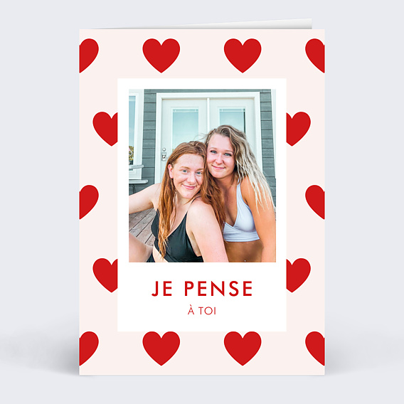 Carte amitié 1001 Coeurs