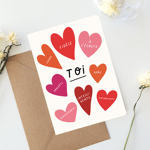 Carte amitié Amitié Coeur