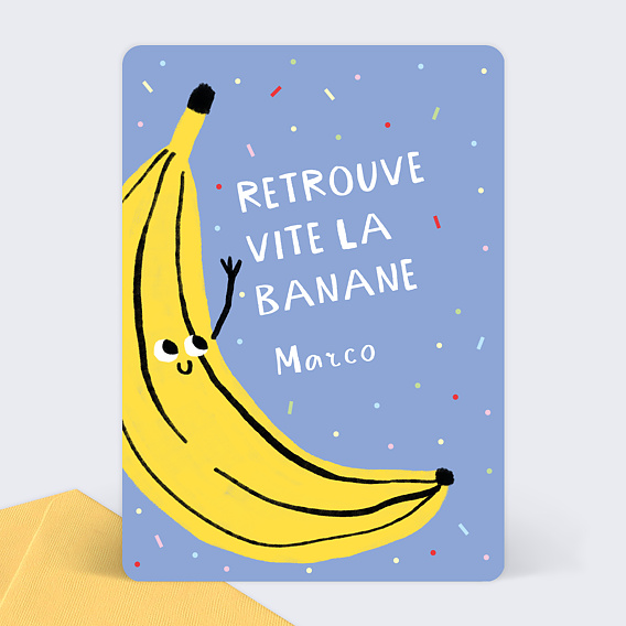Carte amitié Banane Festive