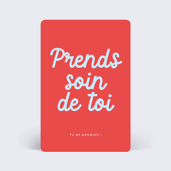Carte amitié Bon Rétablissement Bicolore