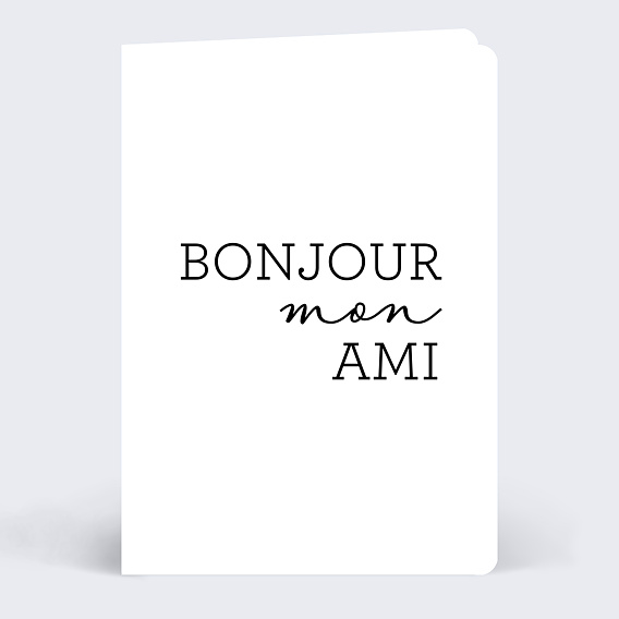 Correspondance Bonjour mon ami Popcarte