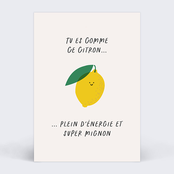 Cartes de Correspondance Citron