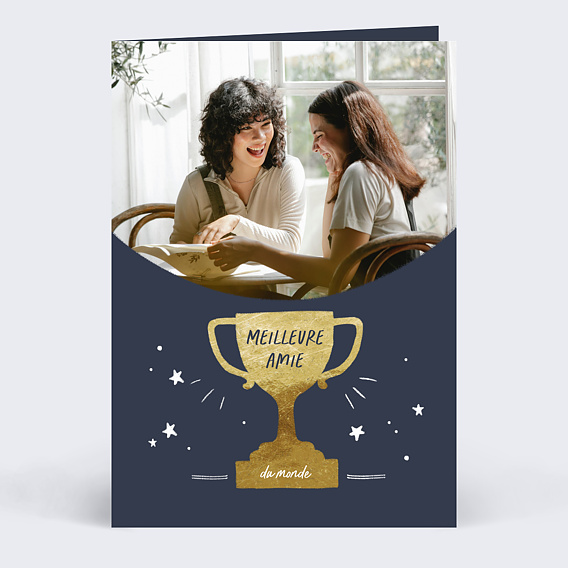 Carte amitié Coupe meilleure amie