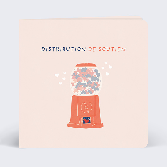Carte amitié Distributeur de soutien