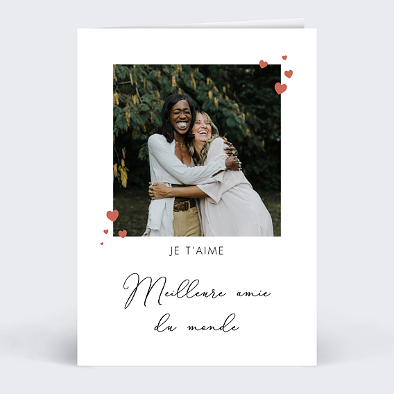 Carte amitié Encadré Coeur