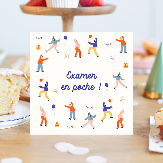 Carte amitié Examen en poche