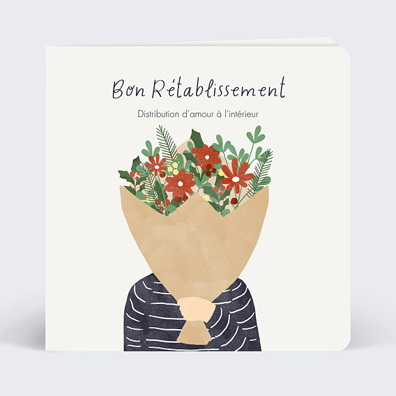 Carte amitié Fleurs et Feuilles