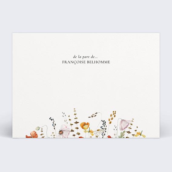 Carte amitié Fleurs Sauvages