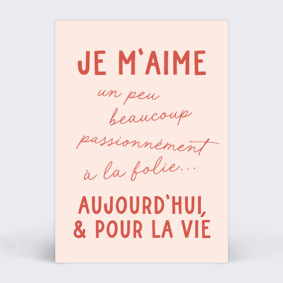 Carte amitié Je m'aime