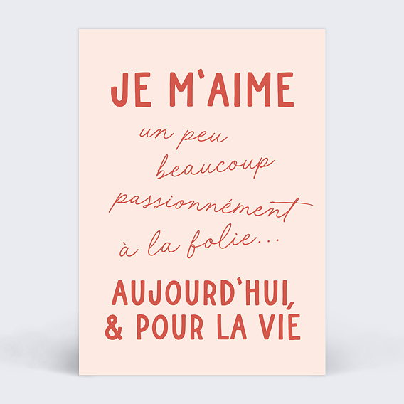 Cartes de Correspondance Je m'aime