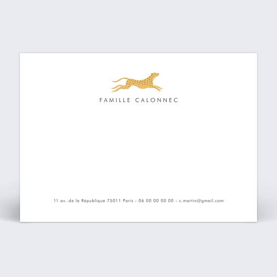 Carte amitié Léopard