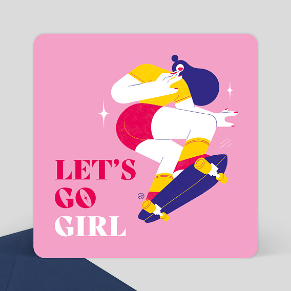 Cartes de Correspondance Laura Deleuze x Popcarte - Let's go girl