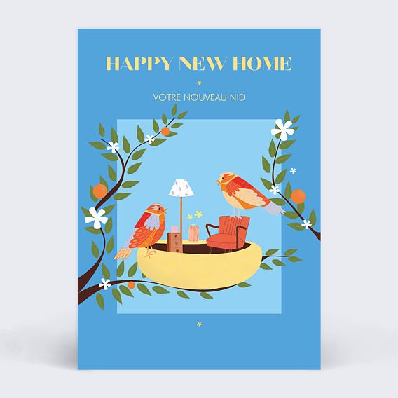 Carte amitié Nouveau nid